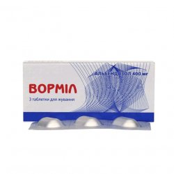 Вормил (аналог Альдазол, Альбендазол) жевательные таблетки 400 мг N3 в Владикавказе и области фото
